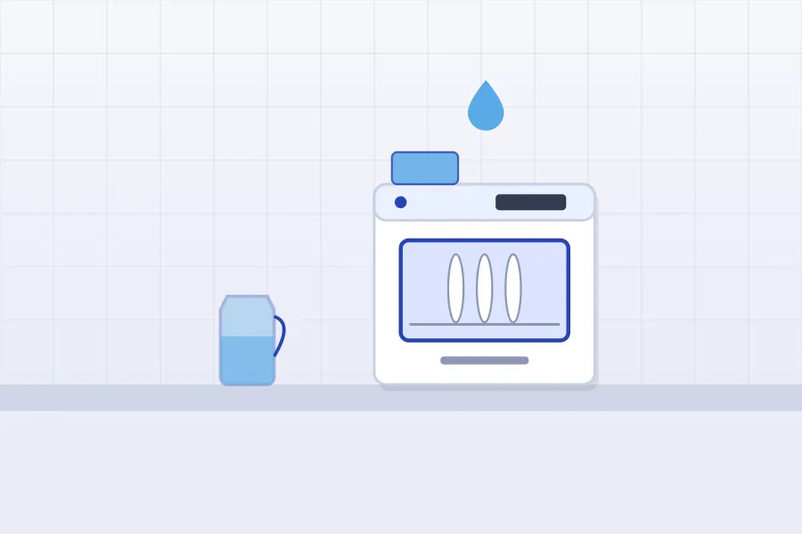 Lavavajillas portátil con depósito de agua